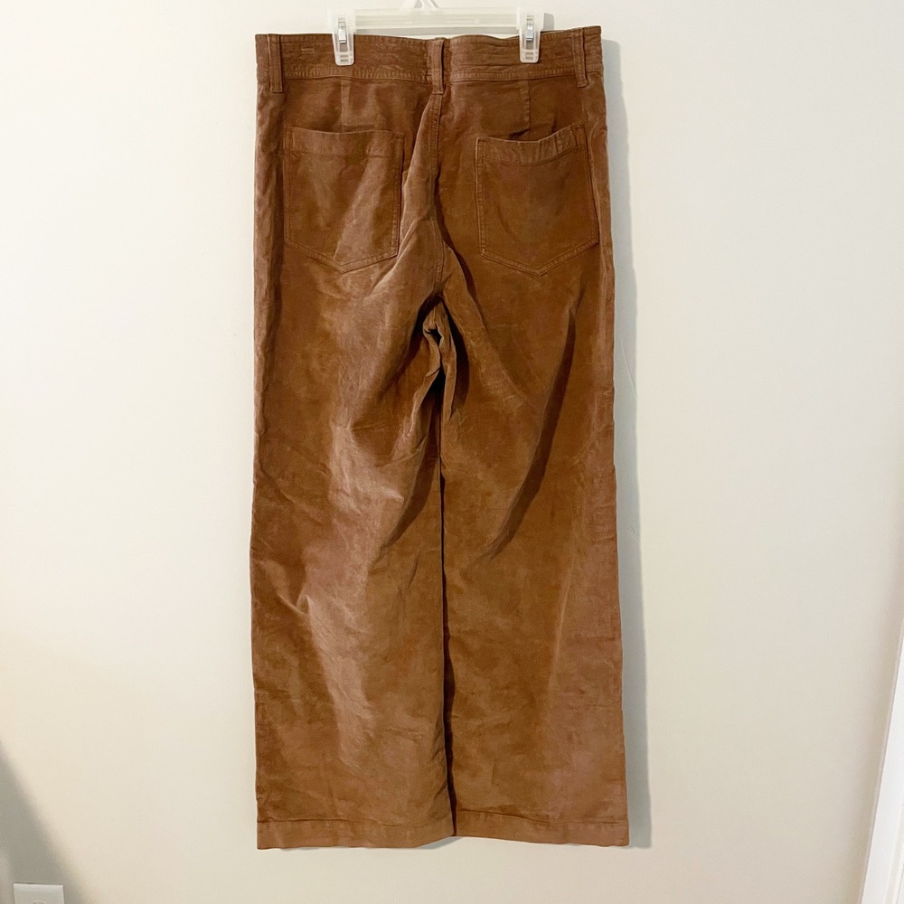 Faherty "stretch cord" Brown Organic Cotton Wide Leg Corduroy Pants Size 32 - Picture 3 of 12